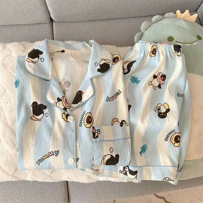 Oh-Penguin Padded Nightsuit - 3pc Set